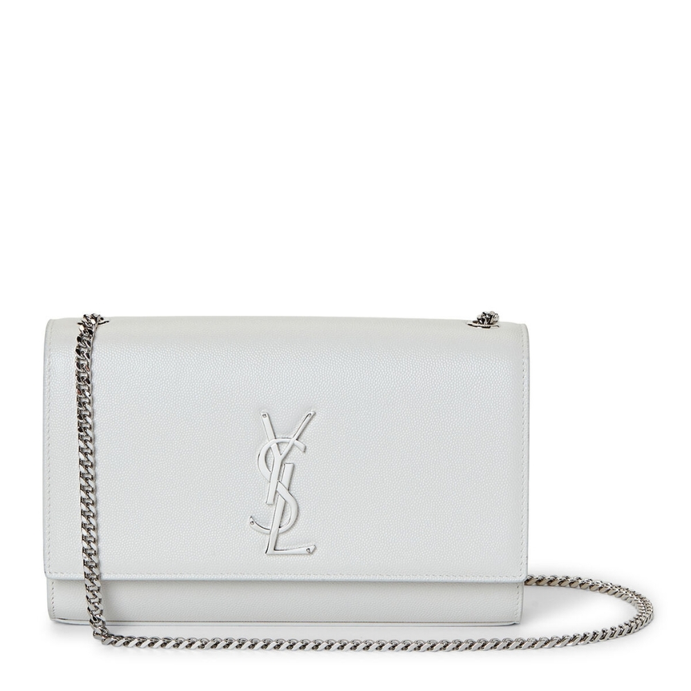 YSL Kate white/silver crossbody